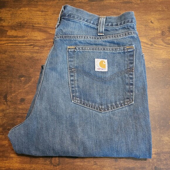 Carhartt Jeans Relaxed Fit 34x36 Measures 33x36 Medium Wash Denim Workwear